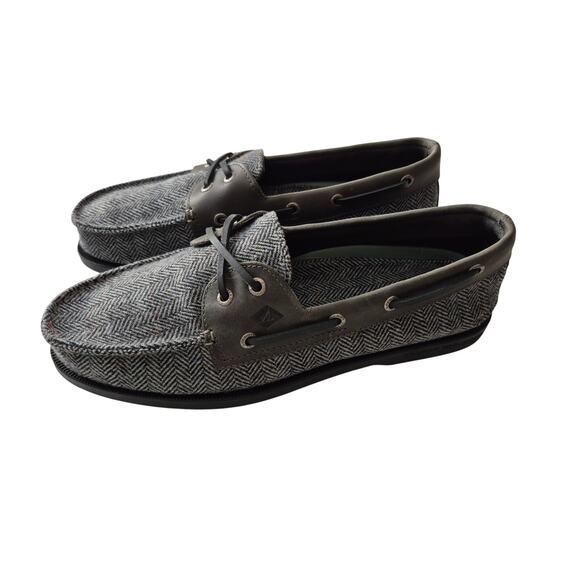 Sperry Top Sider Men Daytona 2 Eye Tailored Boat Shoes Wool Grey US 10 - Picture 3 of 6